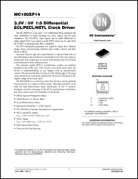 Click here to download MC100EP14DT Datasheet