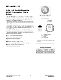 Click here to download MC100EP210SFA Datasheet