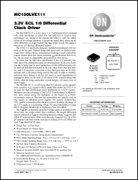Click here to download MC100LVE111 Datasheet
