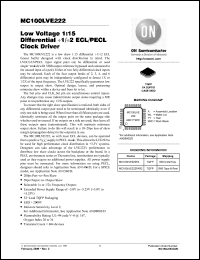 Click here to download MC100LVE222 Datasheet