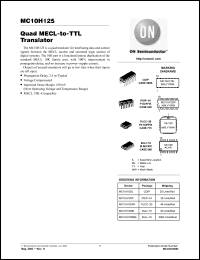 Click here to download MC10H125 Datasheet