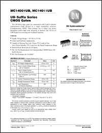 Click here to download MC14011UBCPG Datasheet