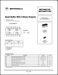 Click here to download MC74ACT125 Datasheet
