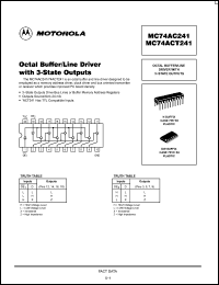 Click here to download MC74AC241 Datasheet