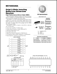 Click here to download MC74HC540A Datasheet