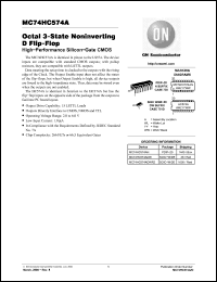 Click here to download MC74HC574A Datasheet