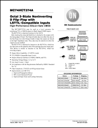 Click here to download MC74HCT374A Datasheet