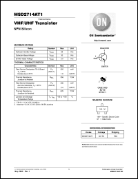 Click here to download MSD2714AT1 Datasheet