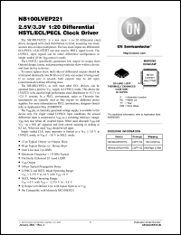 Click here to download NB100LVEP221FA Datasheet