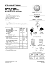 Click here to download NTB4302 Datasheet