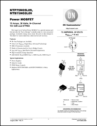 Click here to download NTB75N03 Datasheet