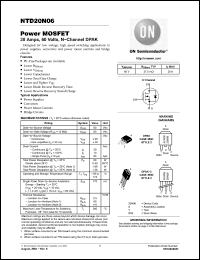 Click here to download NTD20N06-001 Datasheet