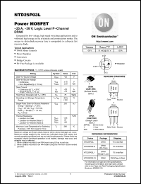 Click here to download NTD25P03L1 Datasheet