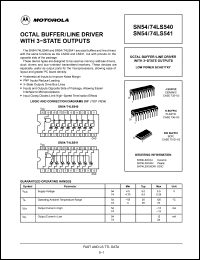 Click here to download SN74LS540N Datasheet