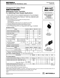 Click here to download BUL147F Datasheet