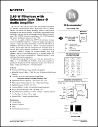 Click here to download NCP2821FCT1G Datasheet