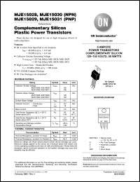 Click here to download MJE15031G Datasheet