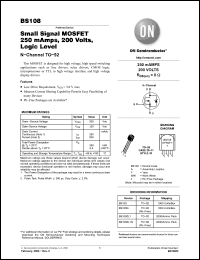 Click here to download BS108ZL1 Datasheet