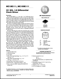 Click here to download MC100E111FNG Datasheet