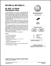 Click here to download MC100EL15DR2G Datasheet