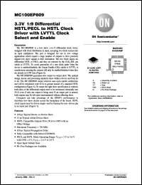 Click here to download MC100EP809FA Datasheet