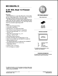 Click here to download MC100LVEL13DWG Datasheet
