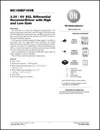 Click here to download MC100EP16VBDT Datasheet
