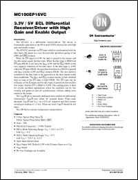 Click here to download MC100EP16VCDTG Datasheet