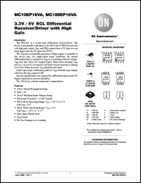 Click here to download MC100EP16VADTG Datasheet
