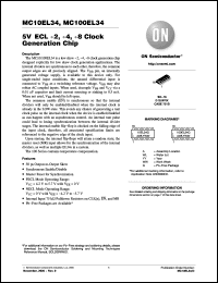 Click here to download MC100EL34DG Datasheet