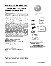 Click here to download MC100EP139DTG Datasheet