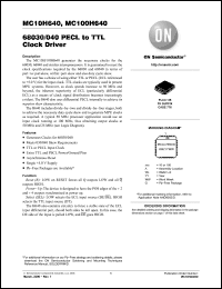 Click here to download MC100H640FNR2G Datasheet