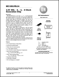 Click here to download MC100LVEL34DR2G Datasheet