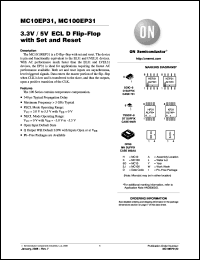 Click here to download MC100EP31DR2G Datasheet