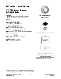 Click here to download MC10E101FNG Datasheet