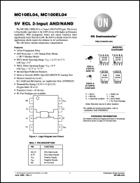 Click here to download MC100EL04DTG Datasheet