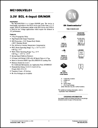 Click here to download MC100LVEL01DG Datasheet