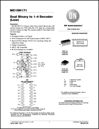 Click here to download MC10H171 Datasheet