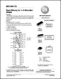 Click here to download MC10H172PG Datasheet