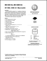 Click here to download MC10E154FNG Datasheet