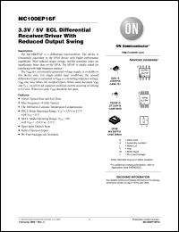 Click here to download MC100EP16FDTG Datasheet