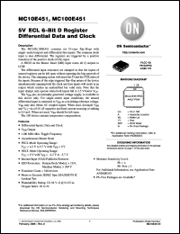 Click here to download MC100E451FNG Datasheet