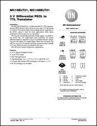 Click here to download MC100ELT21DTR2 Datasheet