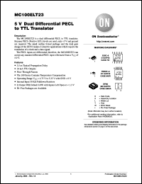 Click here to download MC100ELT23DTR2 Datasheet