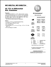 Click here to download MC100ELT24DTR2 Datasheet