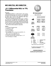 Click here to download MC100ELT25DTR2 Datasheet