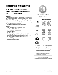 Click here to download MC100ELT28DTR2 Datasheet