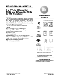 Click here to download MC100ELT28DT Datasheet