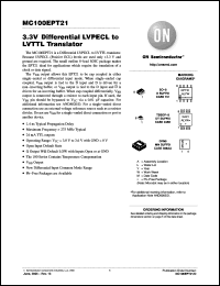 Click here to download MC100EPT21DTG Datasheet