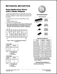 Click here to download MC74ACT240DTR2G Datasheet